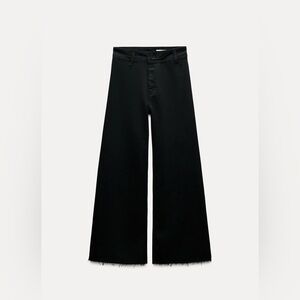 Zara Black High Waist Straight Leg Pants